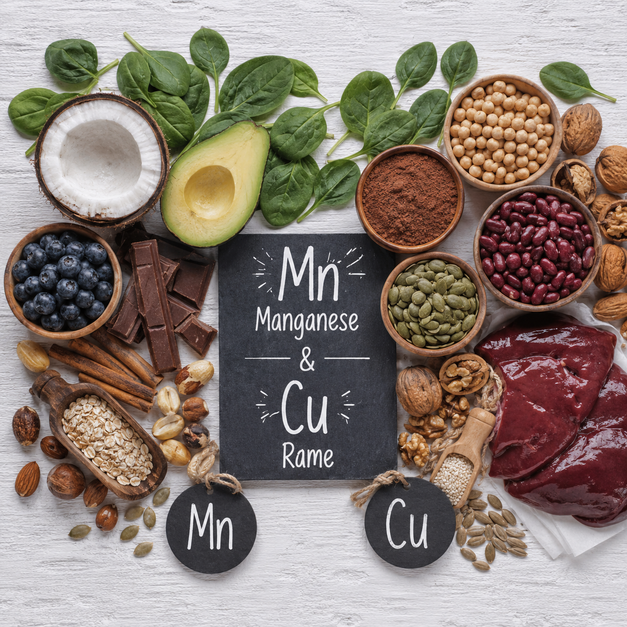 Manganese e rame - oligoelementi